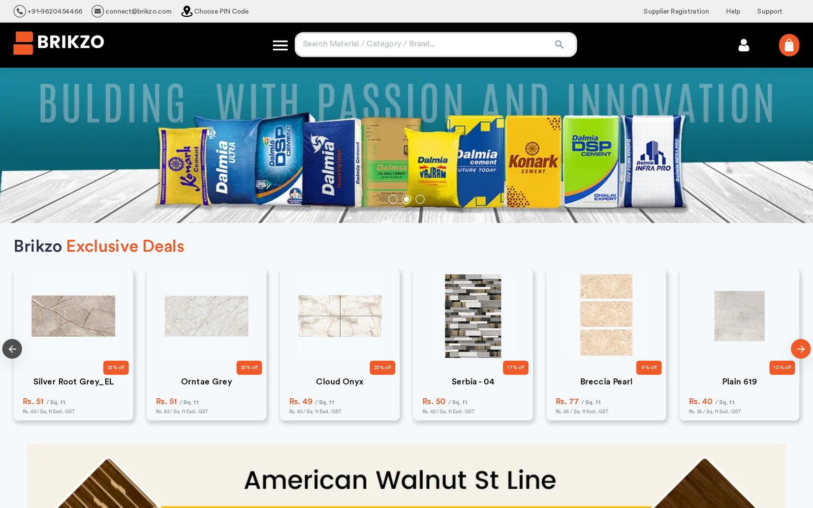Brikzo home page