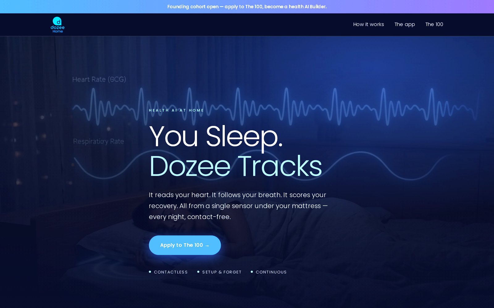Dozee Home home page